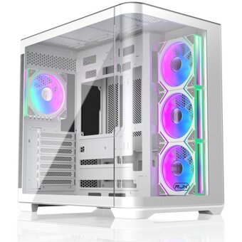  Корпус RAIJINTEK CO LTD Atreus BT4 (0R20B00254), без БП, Midi-Tower, TG, 4x120mm ARGB, 2xUSB-A 3.0 + 1xUSB Type-C , E-ATX, ATX, mITX White 