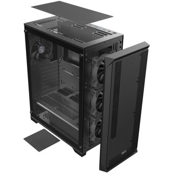  Корпус RAIJINTEK CO LTD Arcadia 41-MS4 (0R20B00267), без БП, Midi-Tower, TG, 1x120mm + ARGB, 2xUSB-A 3.0 1xUSB-C, ATX, mITX Black 