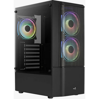  Корпус AeroCool Quantum Mesh-G-BK-v3 (4710562758580) черный, ATX, без БП, USB 3.0, 2*USB 2.0, HD Audio 