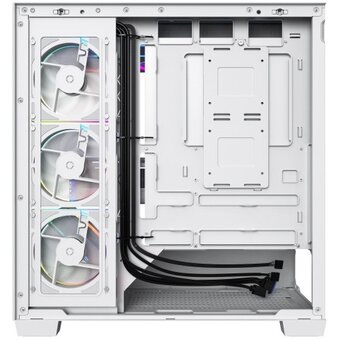  Корпус Eurocase M9 Max-Fish tank eATX, (M9 MAX 2ARGB 3_0_2 White) белый 