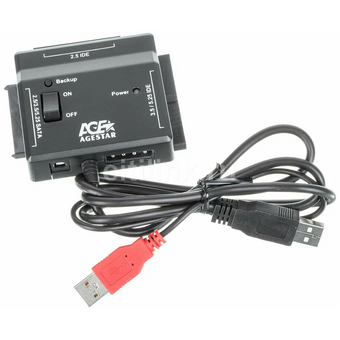  Адаптер-переходник для HDD AgeStar FUBCP2 IDE SATA пластик черный 2.5" 3.5" 5.25" 