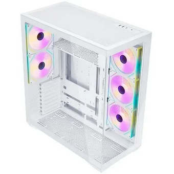  Корпус Eurocase M4801 white, ATX, без БП, закаленное стекло 2 стороны 