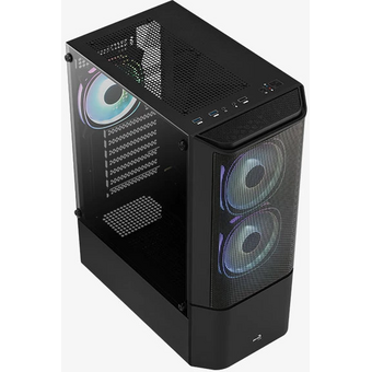  Корпус AeroCool Quantum Mesh-G-BK-v3 (4710562758580) черный, ATX, без БП, USB 3.0, 2*USB 2.0, HD Audio 