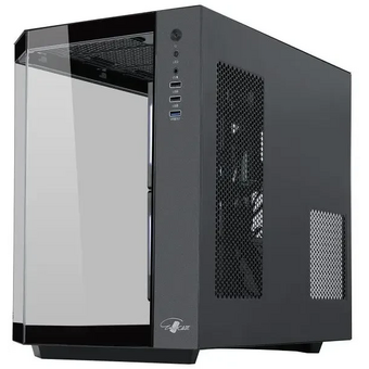  Корпус Eurocase M2771 black, без БП, mATX, закаленное стекло 2 стороны 