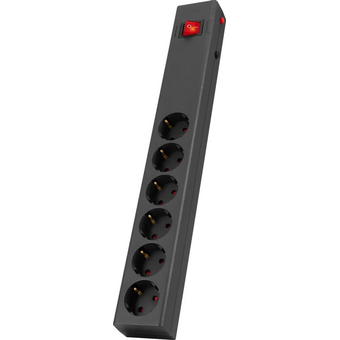  Сетевой фильтр Buro 600SE-16-1.8-B 1.8м 6 розеток черный 