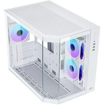  Корпус Eurocase M2771 white, без БП, mATX, закаленное стекло 2 стороны 