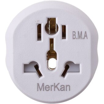  Переходник универсальный на европейскую вилку MerKan 16А (OEM) белый 