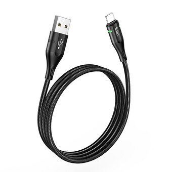 Дата-кабель HOCO U93 Shadow charging data cable for Lightning black 