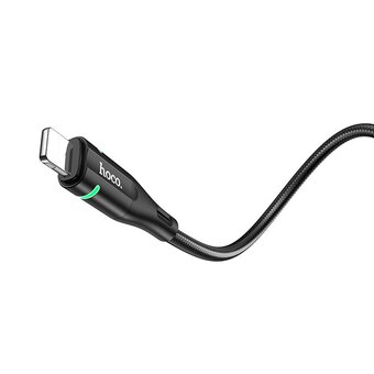  Дата-кабель HOCO U93 Shadow charging data cable for Lightning black 