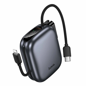  Power bank HOCO Q49 Peak PD20W power bank with cable 10000mAh Metal gray 
