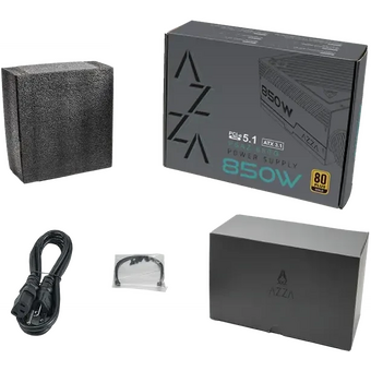  Блок питания Azza PSAZ-850G Gen.5 (PSAZ-850G (ATX 3.1)) ATX 850W 80+ gold (20+4pin) APFC 120mm fan 6xSATA RTL 