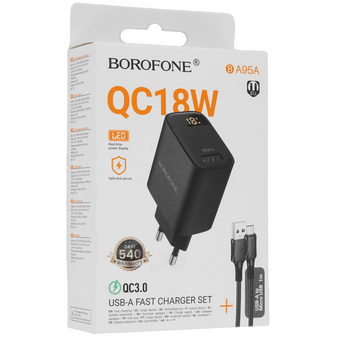  Зарядное устройство BOROFONE BA95A Black 