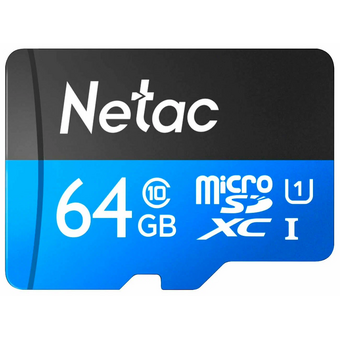 Карта памяти Netac Standard Class NT02P500STN-064G-S microSD 64Gb Class10 UHS-I, 90MB/s, без адаптера 