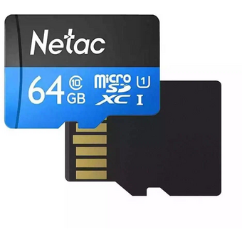  Карта памяти Netac Standard Class NT02P500STN-064G-S microSD 64Gb Class10 UHS-I, 90MB/s, без адаптера 