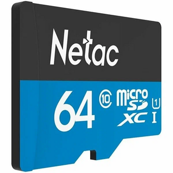  Карта памяти Netac Standard Class NT02P500STN-064G-S microSD 64Gb Class10 UHS-I, 90MB/s, без адаптера 