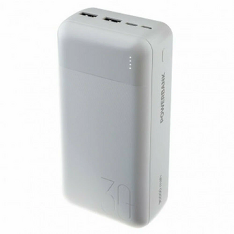  Power bank Perfeo PF_E2096 30000mah + In Micro usb+Type-C Out USB 1А, 2.1A White 