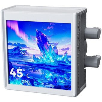  СВО XASTRA Octant LC360 ARGB WH Intel LGA LGA1851/1700/1200/115X/AM5/AM4 ( 4" LCD IPS screen, 3x120 ARGB FDB fan, TDP 315W, white 