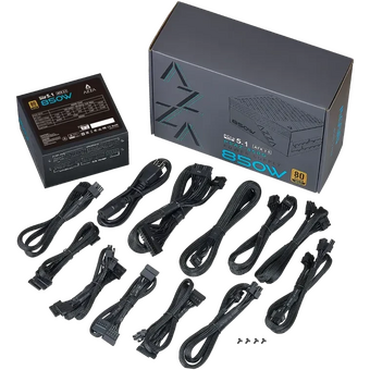  Блок питания Azza PSAZ-850GM Gen.5 (PSAZ-850GM (ATX 3.1)) ATX 850W 80+ gold (20+4pin) APFC 120mm fan Cab Manag RTL 