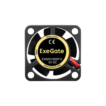  Вентилятор Exegate EX02510S2P-5 EX295187RUS 5В DC (25x25x10 мм, Sleeve bearing (подшипник скольжения), 2pin, 10000RPM, 22dBA) 