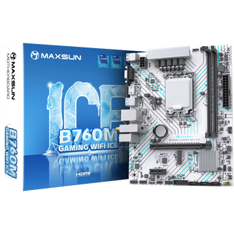  Материнская плата MAXSUN MS-B760M Gaming WiFi Ice 