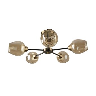  Люстра HIPER Louise H191-5, 5х60Вт, античная бронза/черный 