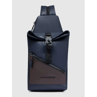  Рюкзак слинг Piquadro Harper CA6784AP/BLUTM синий натуральная кожа 