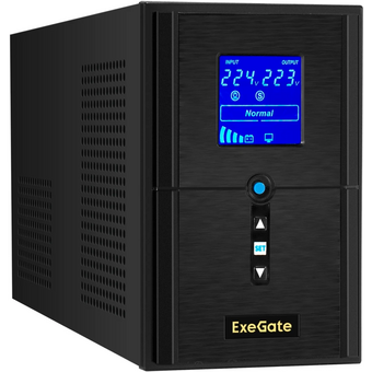 ИБП Exegate SineTower SN-1000.LCD.AVR.2SH.1C13.USB (EX295981RUS) 1000VA/800W, чистая синусоида, LCD дисплей, AVR инвертор, синус, для котла 