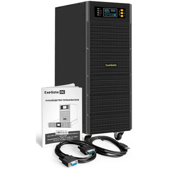  ИБП Exegate PowerExpert TL-575-6kVA.240V.LCD.AVR.T.USB.RS232.SNMP EX296952RUS 6000VA/6000W, On-Line, PF=1, LCD, клеммы, RS232, USB 