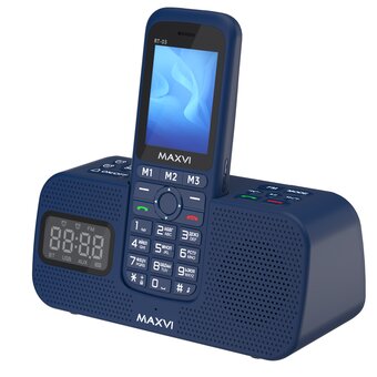  Мобильный телефон Maxvi RT-03 black + док-станция 