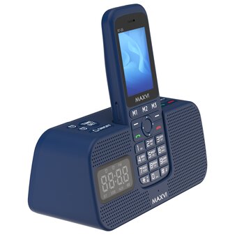  Мобильный телефон Maxvi RT-03 black + док-станция 