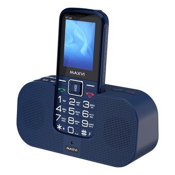  Мобильный телефон Maxvi RT-04 blue + док-станция 