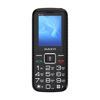  Мобильный телефон Maxvi RT-04 black + док-станция 