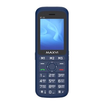  Мобильный телефон Maxvi RT-03 black + док-станция 