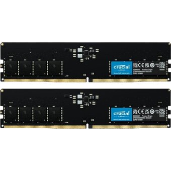  ОЗУ Crucial CT2K32G56C46U5 DDR5-5600 64GB Kit (2x32GB) UDIMM CL46 Black 1.1V, 1 Year Warrаnty 