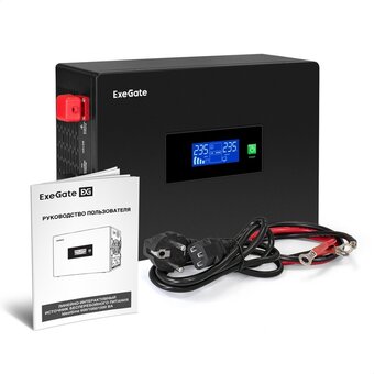  ИБП Exegate IdealSine SR-1000.LCD.2SH EX295993RUS инвертор, синус, для котла, PF-1, настенный 1000VA/1000W, чистая синусоида 