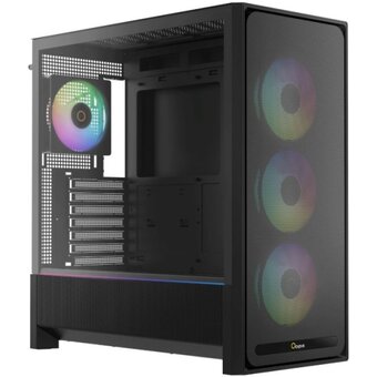  Корпус Ocypus Case Delta C70 ARGB BK (Delta-C70-BKG400XX-GL) EATX / win / black / 4 ARGB fans /no PSU 