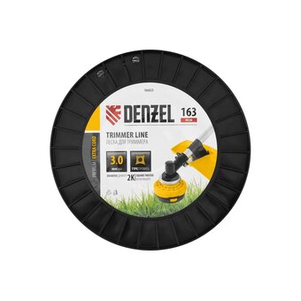  Леска для садовых триммеров Denzel 96825 d-3мм L-163м 