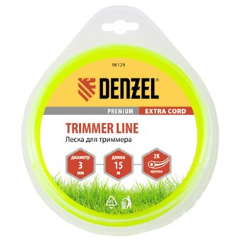  Леска для садовых триммеров Denzel 96129 d-3мм L-15м 
