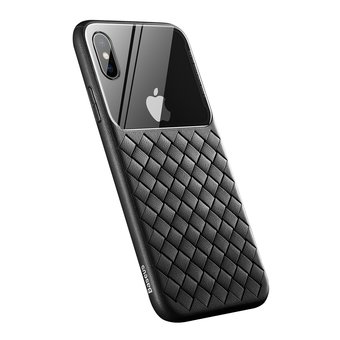  Чехол Baseus Glass & Weaving для iPhone XS Max 6.5inch чёрный 