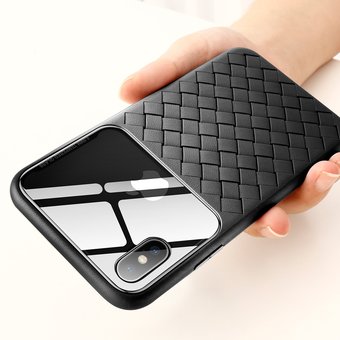  Чехол Baseus Glass & Weaving для iPhone XS Max 6.5inch чёрный 