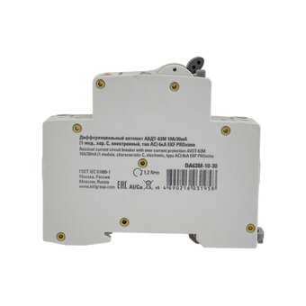  Дифавтомат EKF АВДТ-63М (DA63M-10-10) 