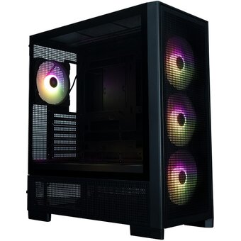  Корпус XASTRA A700 7ARGB-C10-UC Black (A700-1FA36A-4FL14A-C10-UC) ATX/Mesh/1x360mm+4x140mm ARGB PWM fans/Argb+PWM HUB 10port/Type-C 