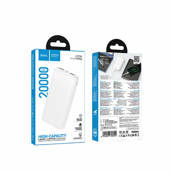 Аккумулятор внешний резервный HOCO J153A Stability 20000mAh белый 