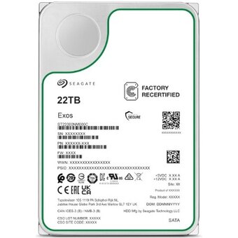 HDD Seagate Exos X22 ST22000NM000C SATA3 22Tb 7200 512Mb 1 year warranty 