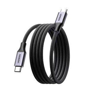  Кабель UGREEN L520 (55517) USB-C to USB-C PD Magnetic Fast Charging Cable 1м серый космос 