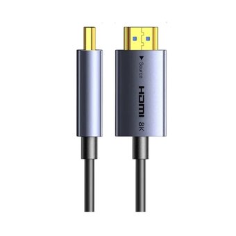  Кабель UGREEN HD183 (55510) HDMI 8K Fiber Optic Cable Male to Male Aluminum Shell 50м темно-серый 