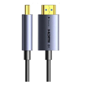  Кабель UGREEN HD183 (55509) HDMI 8K Fiber Optic Cable Male to Male Aluminum Shell 40м темно-серый 