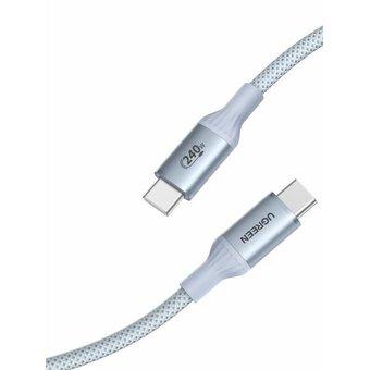  Кабель UGREEN L534 (75731) USB-C to USB-C PD Fast Charging Cable 1м серебристо-голубой 