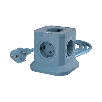  Сетевой фильтр AGNI TP-VE4U5E 2м синий 