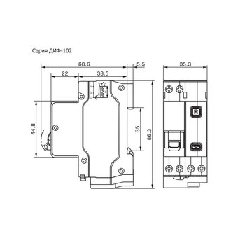  Дифавтомат Dekraft Диф-102 (16005DEK) 